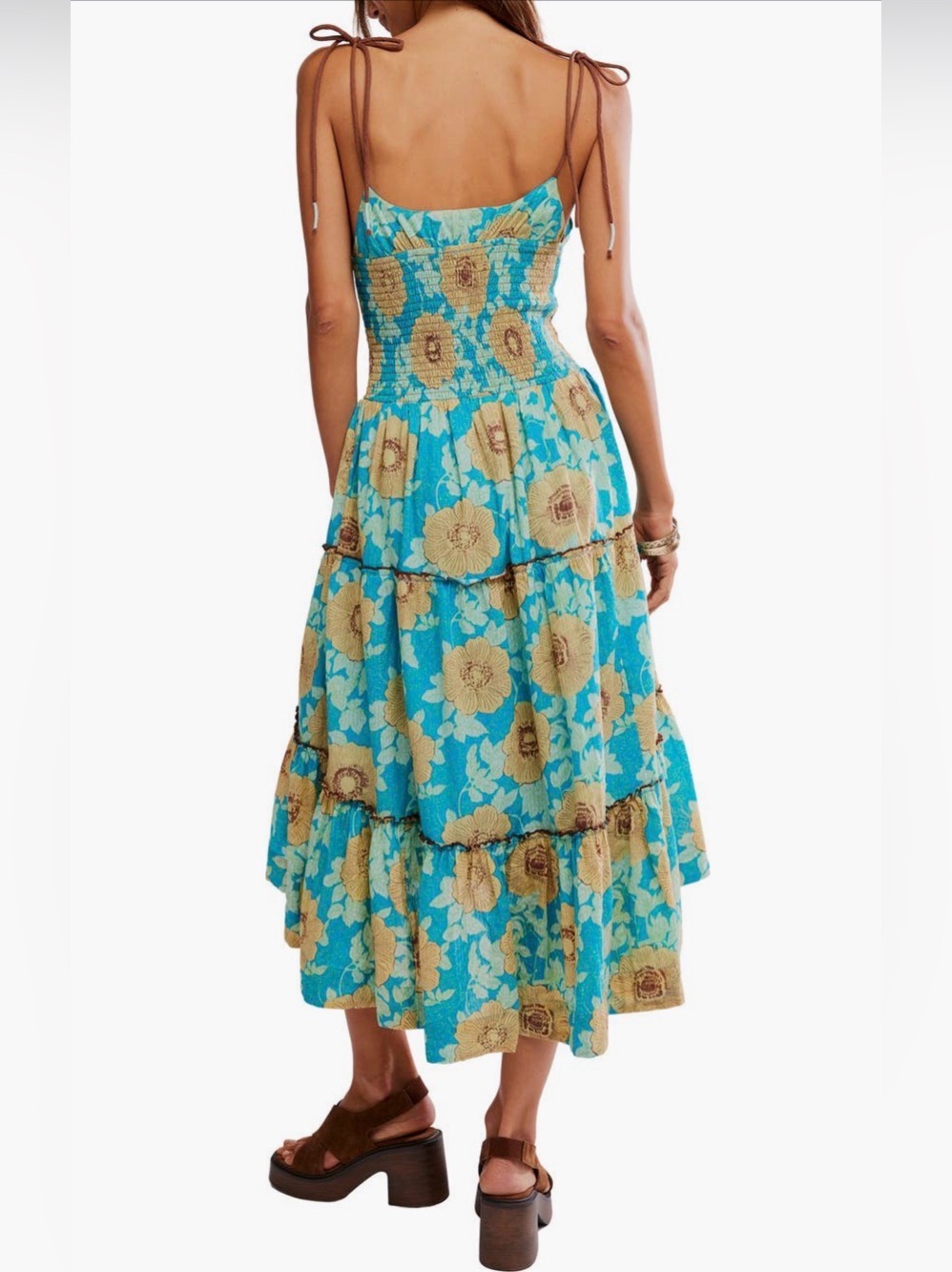 Free people Adriel Tie Strap Tiered Midi Dress
NWT Size M - Picture 4 of 8